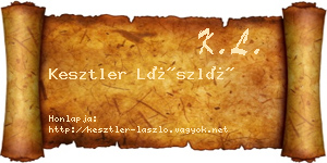 Kesztler László névjegykártya