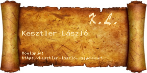 Kesztler László névjegykártya